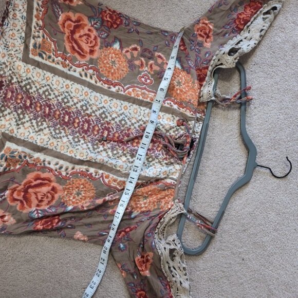 Angie Western Country Whimsical Fairy Boho Cold Shoulder Festival Hippie Top S - Picture 5 of 7